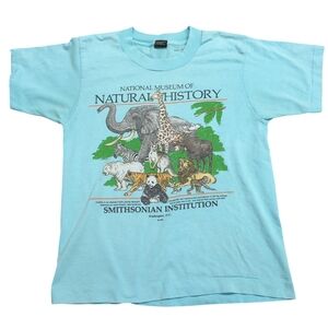 Vintage Smithsonian Museum Of Natural History Kids L 14/16 T-Shirt Washington DC